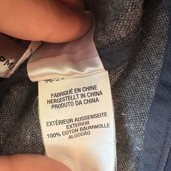 Topman Khaki Navy Hooded Jacket Parka Coat Mens Size Extra Medium - Picture 7 of 8